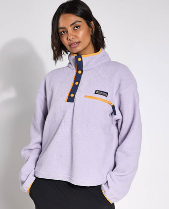 Helvetia II Cropped Sherpa Half Snap Fleece - Lavender Pearl