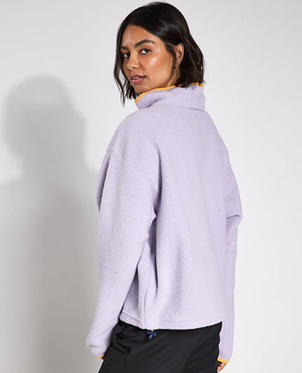 Helvetia II Cropped Sherpa Half Snap Fleece - Lavender Pearl