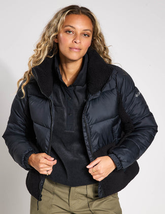 Leadbetter Point II Sherpa Hybrid Puffer Jacket - Black