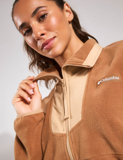 Columbia Sequoia Grove 1/2 Zip Fleece - Camel Brownimage3- The Sports Edit