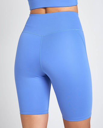 High Waisted Bike Short - Periwinkle