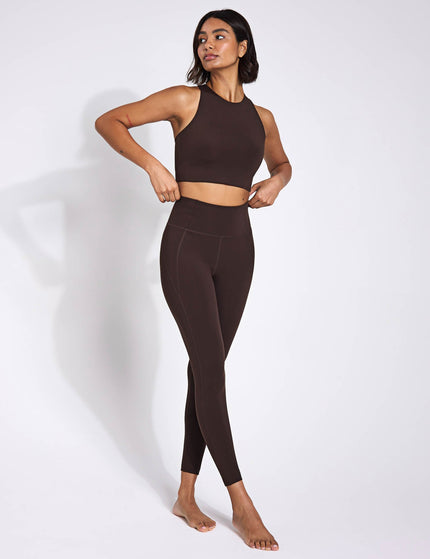 Girlfriend Collective Compressive High Waisted Legging - Cocoa Beanimage4- The Sports Edit