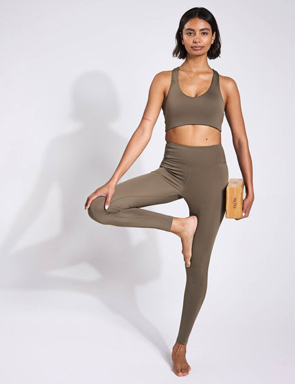 Girlfriend Collective FLOAT High Waisted Legging - Cured Greenimage4- The Sports Edit