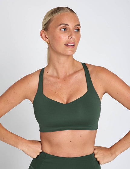 Girlfriend Collective Riley Sweetheart Bra - Jungleimages1- The Sports Edit