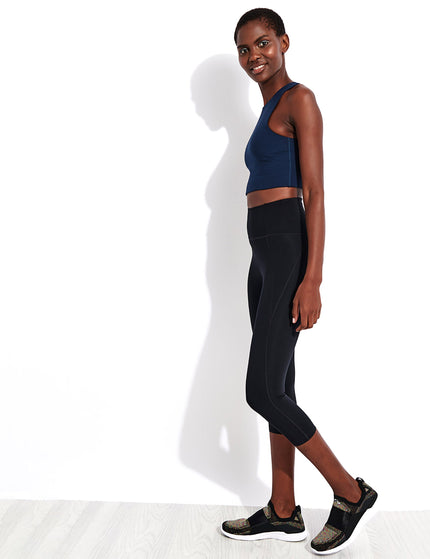 Girlfriend Collective Compressive High Waisted Capri Legging - Blackimage2- The Sports Edit