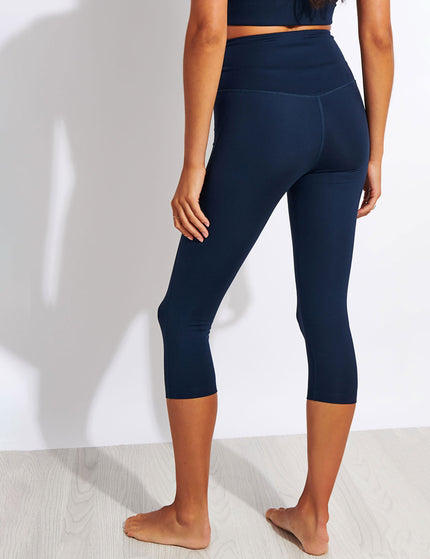 Girlfriend Collective Compressive High Waisted Capri Legging - Midnightimage3- The Sports Edit