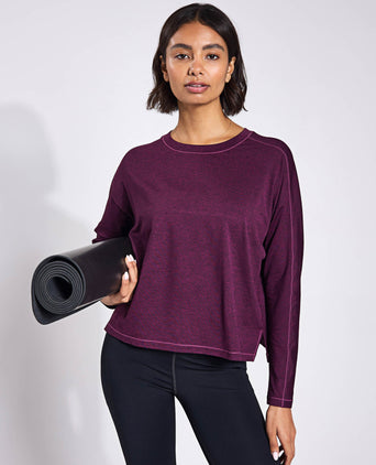 ReSet Long Sleeve Tee - Plum Heather