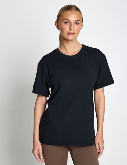 Girlfriend Collective ReSet Relaxed Workout Tee - Blackimages1- The Sports Edit