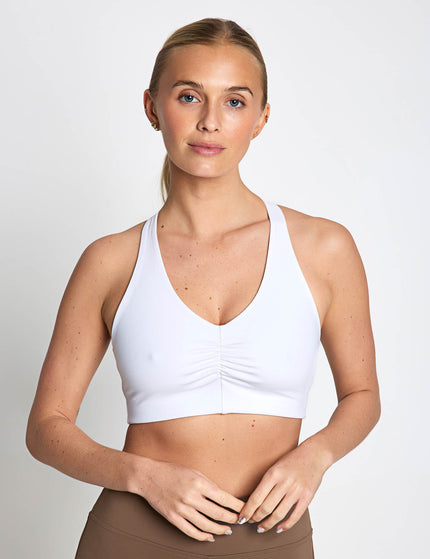 Girlfriend Collective Stevie Ballet Bra - Bright Whiteimages1- The Sports Edit