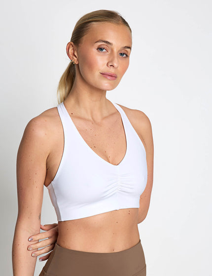 Girlfriend Collective Stevie Ballet Bra - Bright Whiteimages3- The Sports Edit