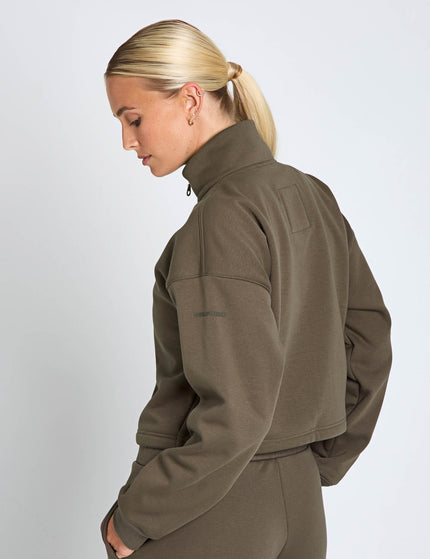 Girlfriend Collective Vega Half-Zip Sweatshirt - Minkimages2- The Sports Edit