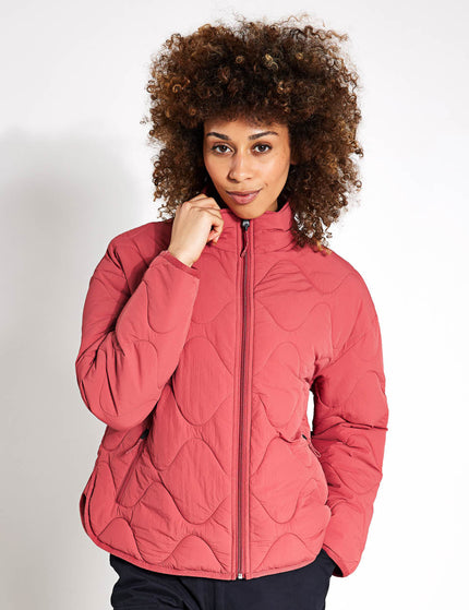 Goodmove Packaway Quilted Funnel Neck Jacket - Brickimage1- The Sports Edit