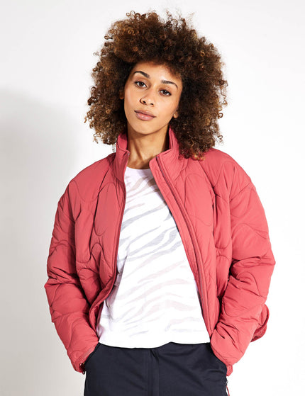 Goodmove Packaway Quilted Funnel Neck Jacket - Brickimage4- The Sports Edit