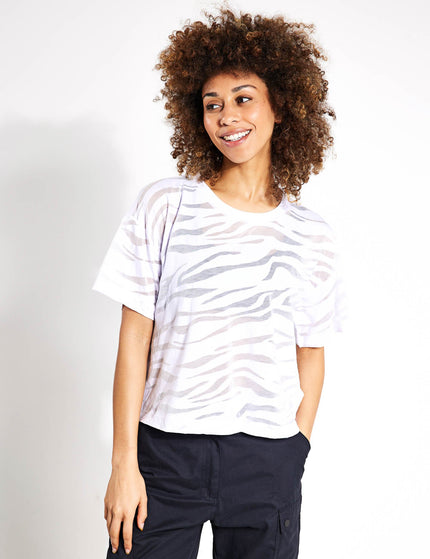 Goodmove Lightweight Scoop Neck Relaxed T-Shirt - Whiteimage1- The Sports Edit