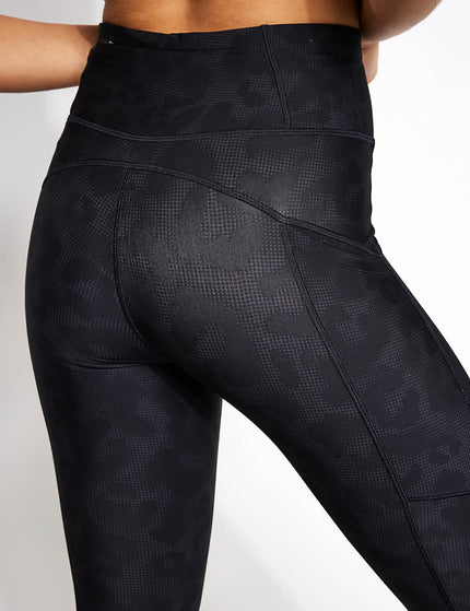 Goodmove Go Move Printed High Waisted Gym Leggings - Mono Animal Blackimage4- The Sports Edit