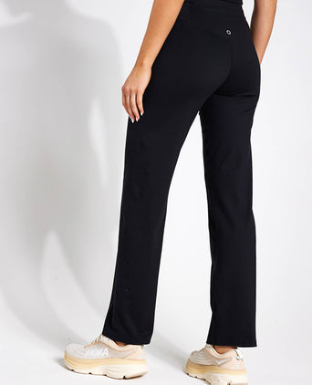 Straight Leg Yoga Joggers - Black