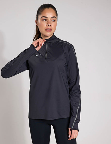 HOKA GlideTech Quarter Zip - Blackimage1- The Sports Edit