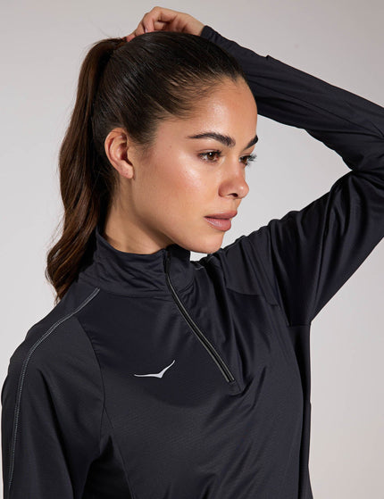 HOKA GlideTech Quarter Zip - Blackimage3- The Sports Edit