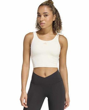 3 Stripes Studio All Me Light Support Tank Top - Chalk White