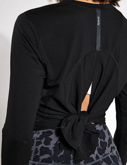 Lilybod Kendall Long Sleeve Top - Blackimage3- The Sports Edit