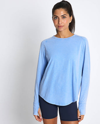 Clare Vintage Washed Slub - Azure Blue