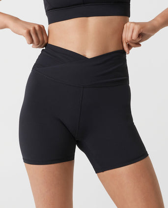 Addison Cloud-Core Wrap Short - Black