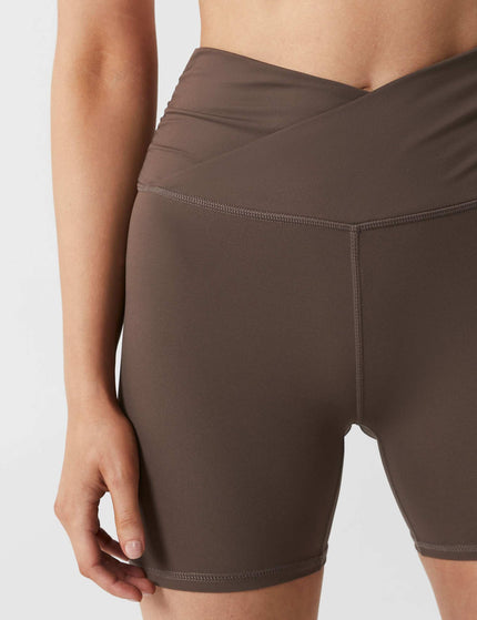 Lilybod Addison Cloud-Core Wrap Short - Coffeeimages4- The Sports Edit