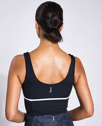 Ava Sports Bra - Tarmac Black/White