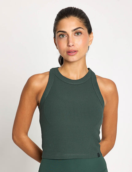 Lilybod Harmony Ribbed Tank - Deep Greenimage1- The Sports Edit