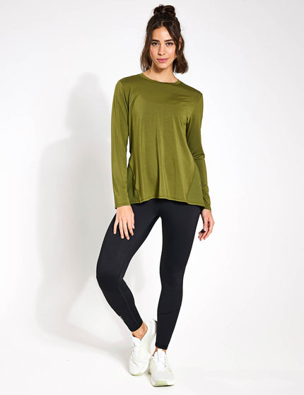 Lilybod Kendall Long Sleeve Top - Army Greenimage4- The Sports Edit