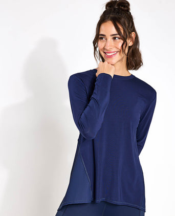 Kendall Long Sleeve Top - Navy