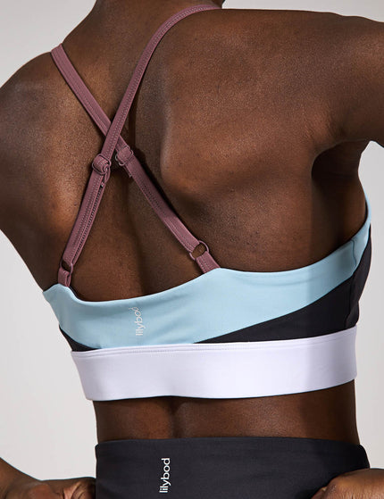 Lilybod Limitless Sports Bra - Charcoal/Pale Blueimages3- The Sports Edit