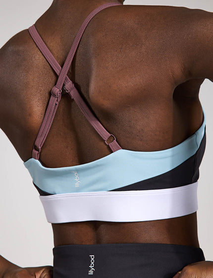 Lilybod Limitless Sports Bra - Charcoal/Pale Blueimage3- The Sports Edit