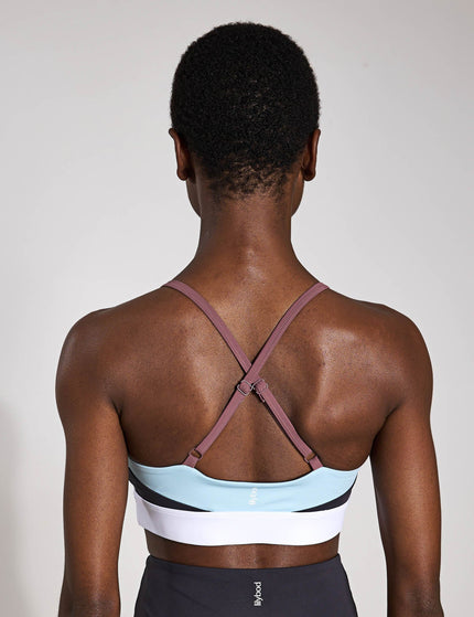 Lilybod Limitless Sports Bra - Charcoal/Pale Blueimage2- The Sports Edit