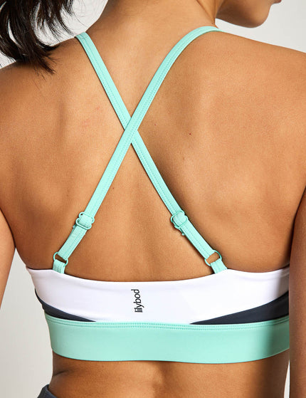 Lilybod Limitless Sports Bra - Charcoal/Tealimage4- The Sports Edit