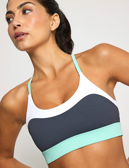 Lilybod Limitless Sports Bra - Charcoal/Tealimage3- The Sports Edit
