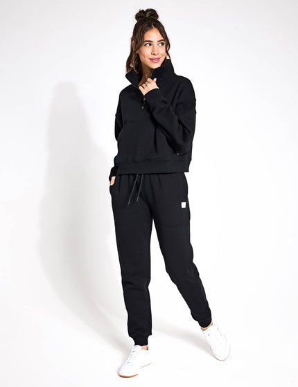 Lilybod Millie Slim Fleece Track Pant - Blackimage4- The Sports Edit