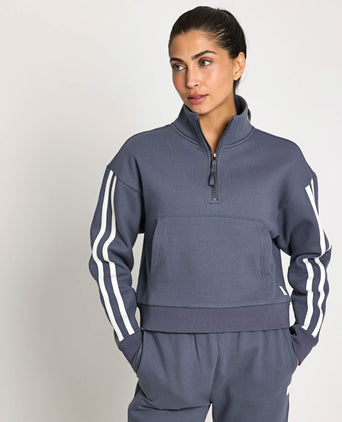 Rihanna Stripe Sweat - Charcoal