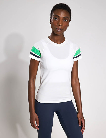 Lilybod Willow Tee - White/Greenimage1- The Sports Edit