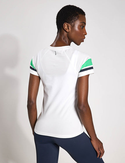 Lilybod Willow Tee - White/Greenimage2- The Sports Edit