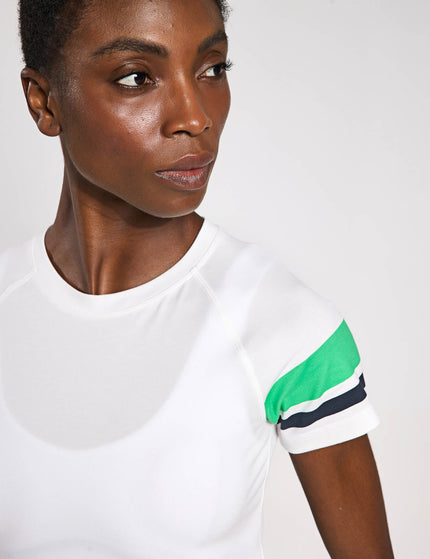 Lilybod Willow Tee - White/Greenimage3- The Sports Edit