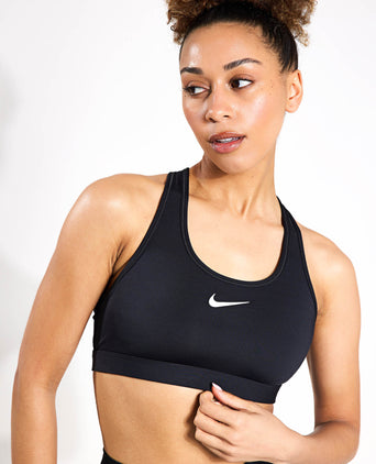 Swoosh Medium Support Bra - Black/White