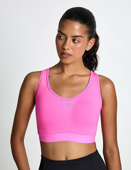 New Balance NB Essential Run Bra - Pink Heatimages3- The Sports Edit