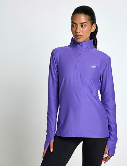 New Balance Sport Essentials Space Dye 1/4 Zip - Electric Purpleimages3- The Sports Edit
