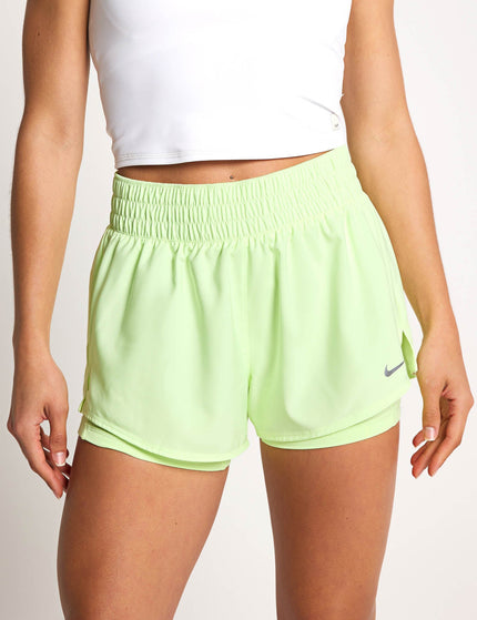 Nike One Dri-FIT Mid-Rise 3" 2-in-1 Shorts - Barely Volt/Reflective Silverimage5- The Sports Edit