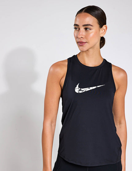 Nike One Graphic Running Tank Top - Black/Whiteimage1- The Sports Edit