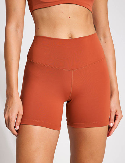 Nike One High Waisted 5" Biker Shorts - Burnt Sunrise/Blackimage1- The Sports Edit