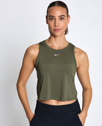 One Classic Dri-FIT Cropped Tank - Medium Olive/White
