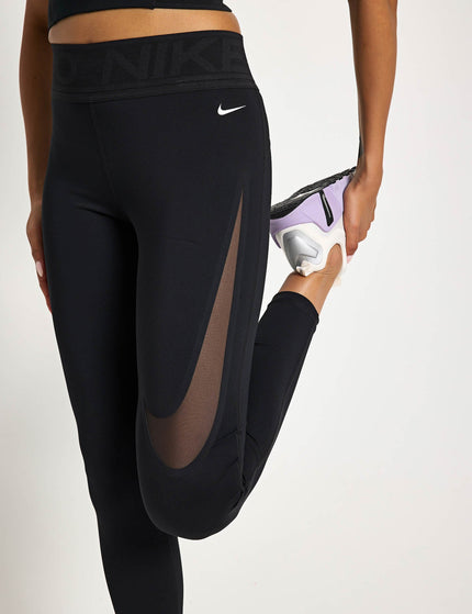 Nike Pro Sculpt High Waisted Full-Length Leggings - Black/Whiteimage4- The Sports Edit
