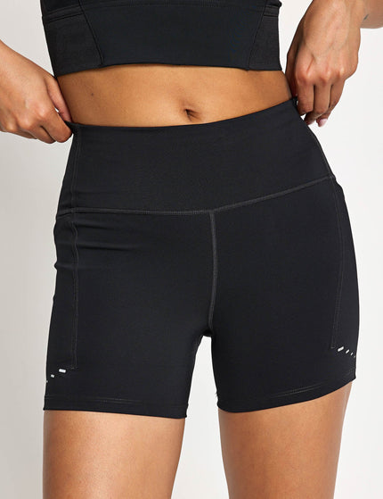Nike Swift High Waisted 4" Tight Running Shorts - Black/Reflective Silverimage1- The Sports Edit